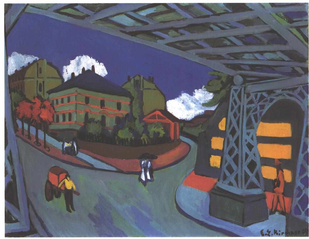 Eisenbahnunterführung in Dresden von Ernst Ludwig Kirchner