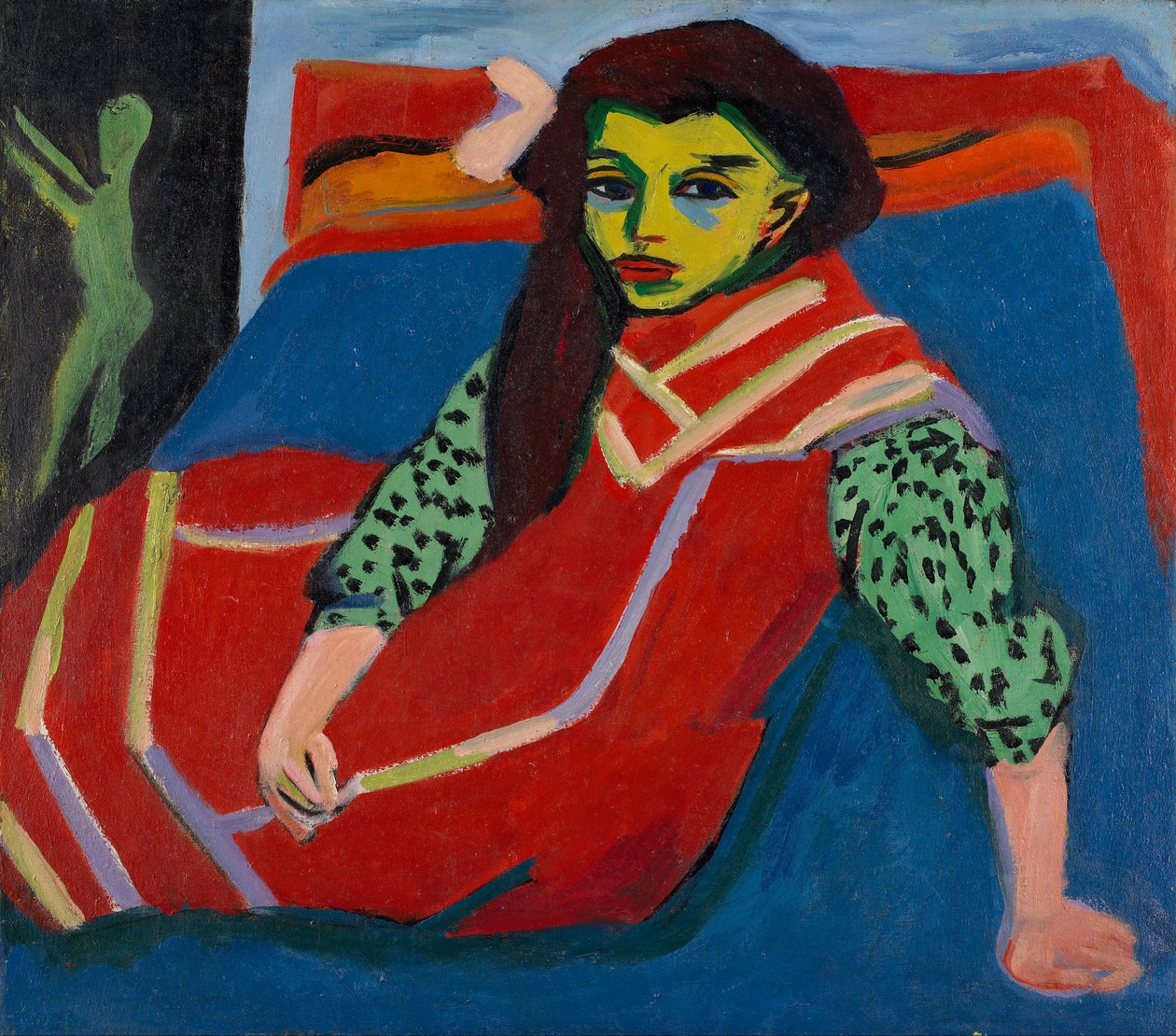 Sitzendes Mädchen (Fränzi Fehrmann) von Ernst Ludwig Kirchner