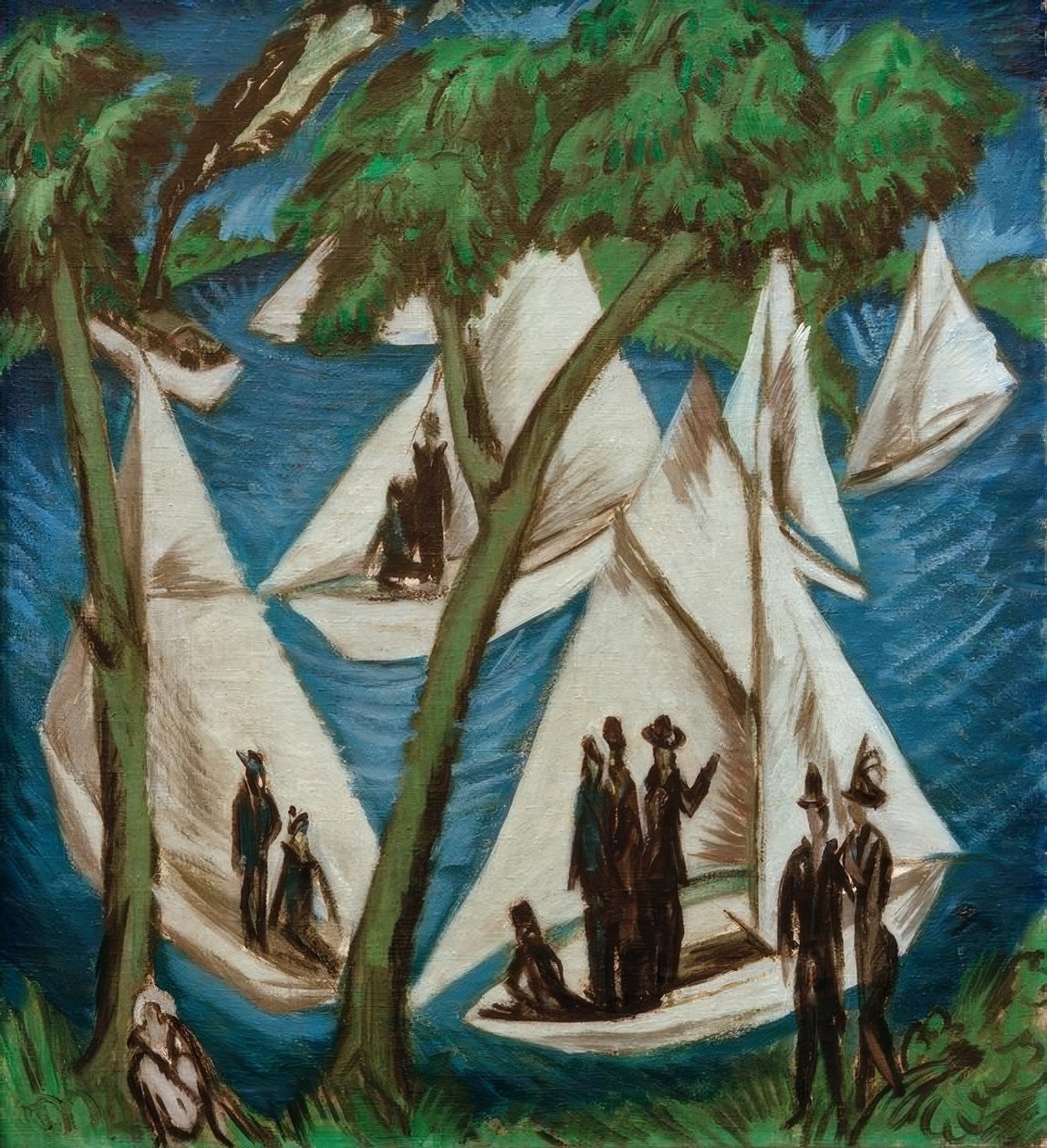 Segelboote bei Grünau von Ernst Ludwig Kirchner