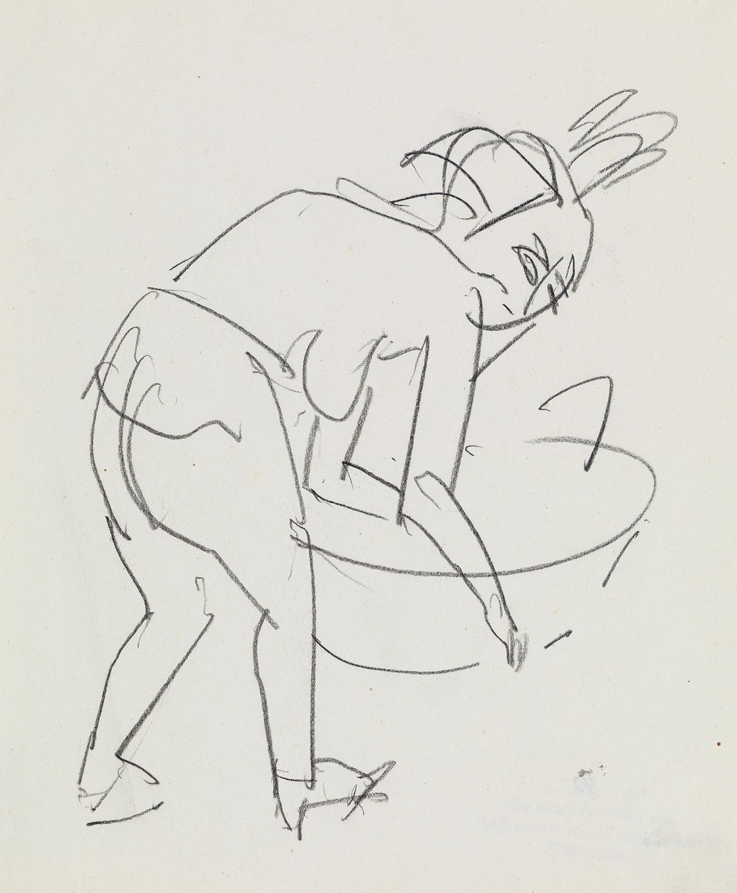 Sich waschende Frau von Ernst Ludwig Kirchner