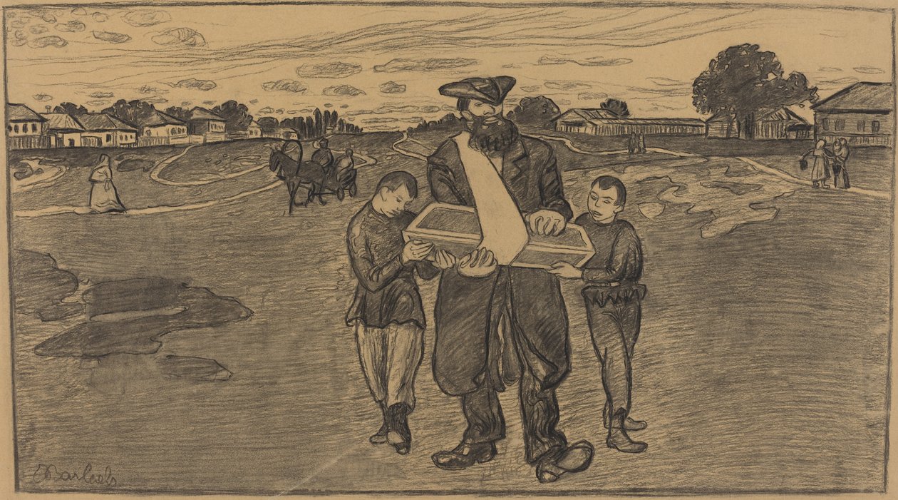 Kinderbeerdigung in Russland von Ernst Barlach