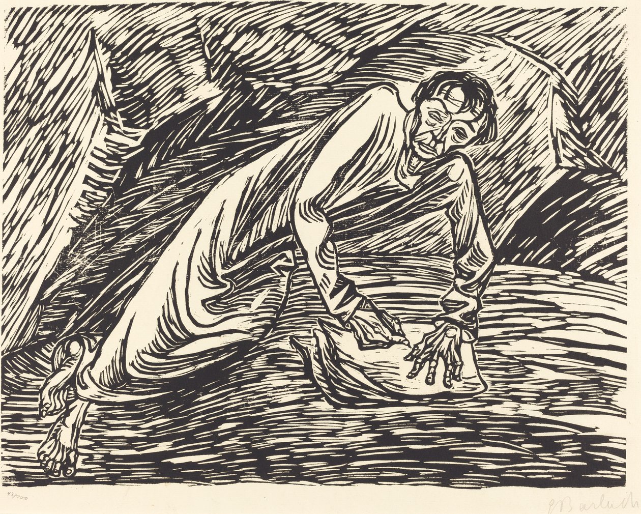 Der schreibende Prophet (Heiliger Johannes auf Patmos) von Ernst Barlach