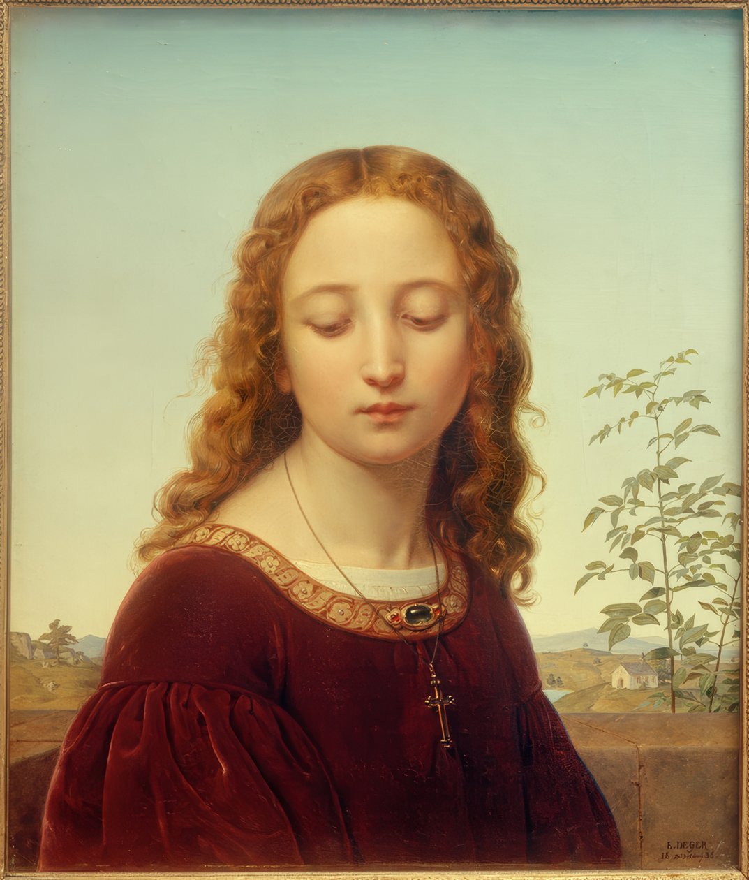 E. Deger, Bildnis eines jungen Mädchens von Ernst Deger