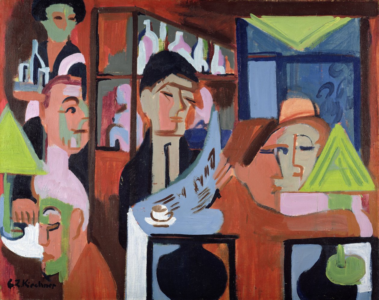 Ein Café in Davos von Ernst Ludwig Kirchner