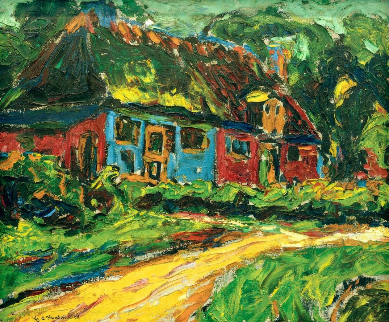 Altes Haus auf Fehmarn von Ernst Ludwig Kirchner