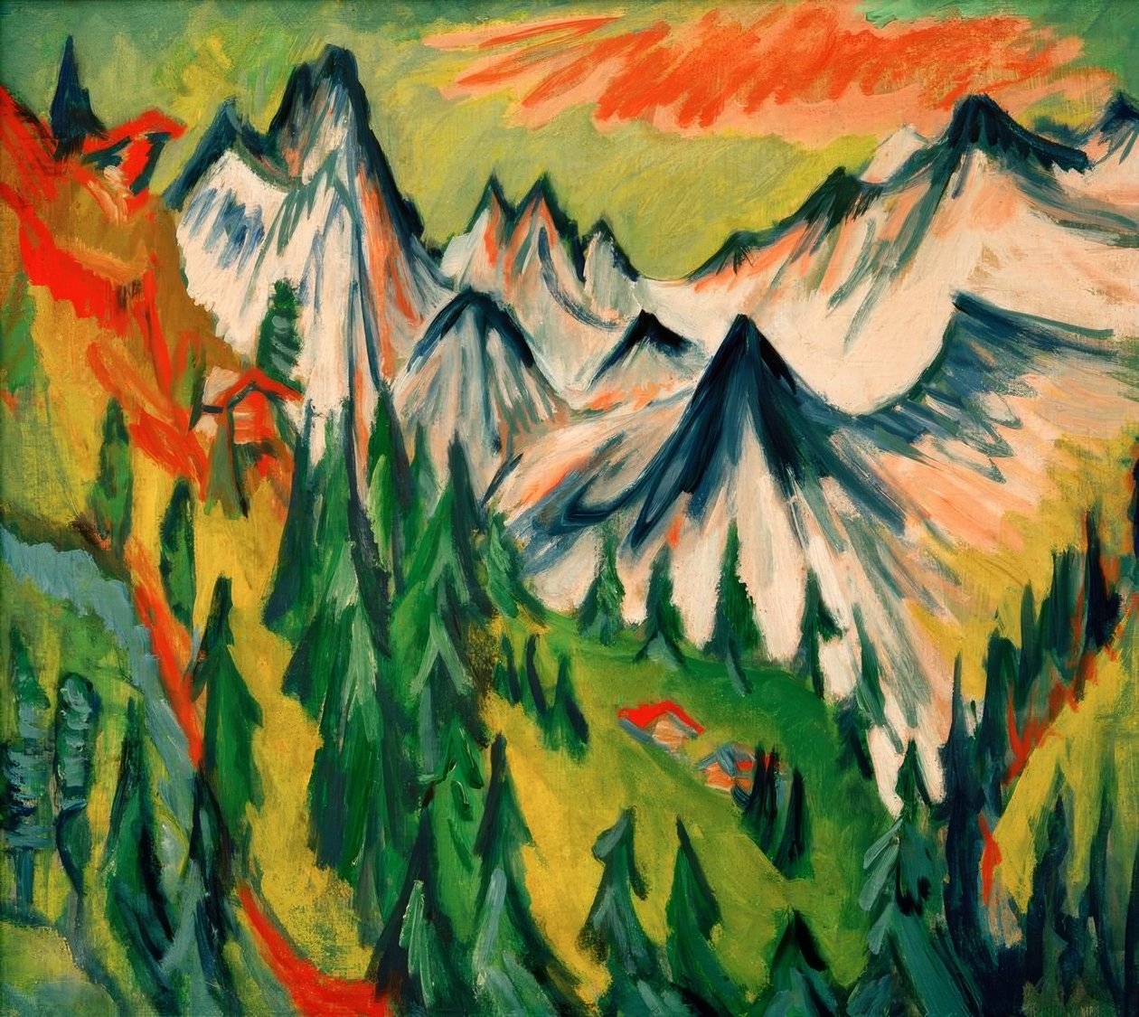 Berggipfel von Ernst Ludwig Kirchner