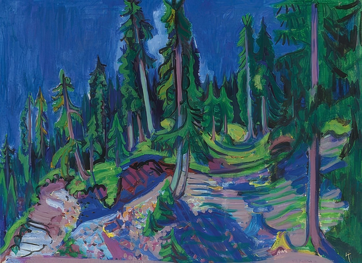 Bergwaldstudie von Ernst Ludwig Kirchner