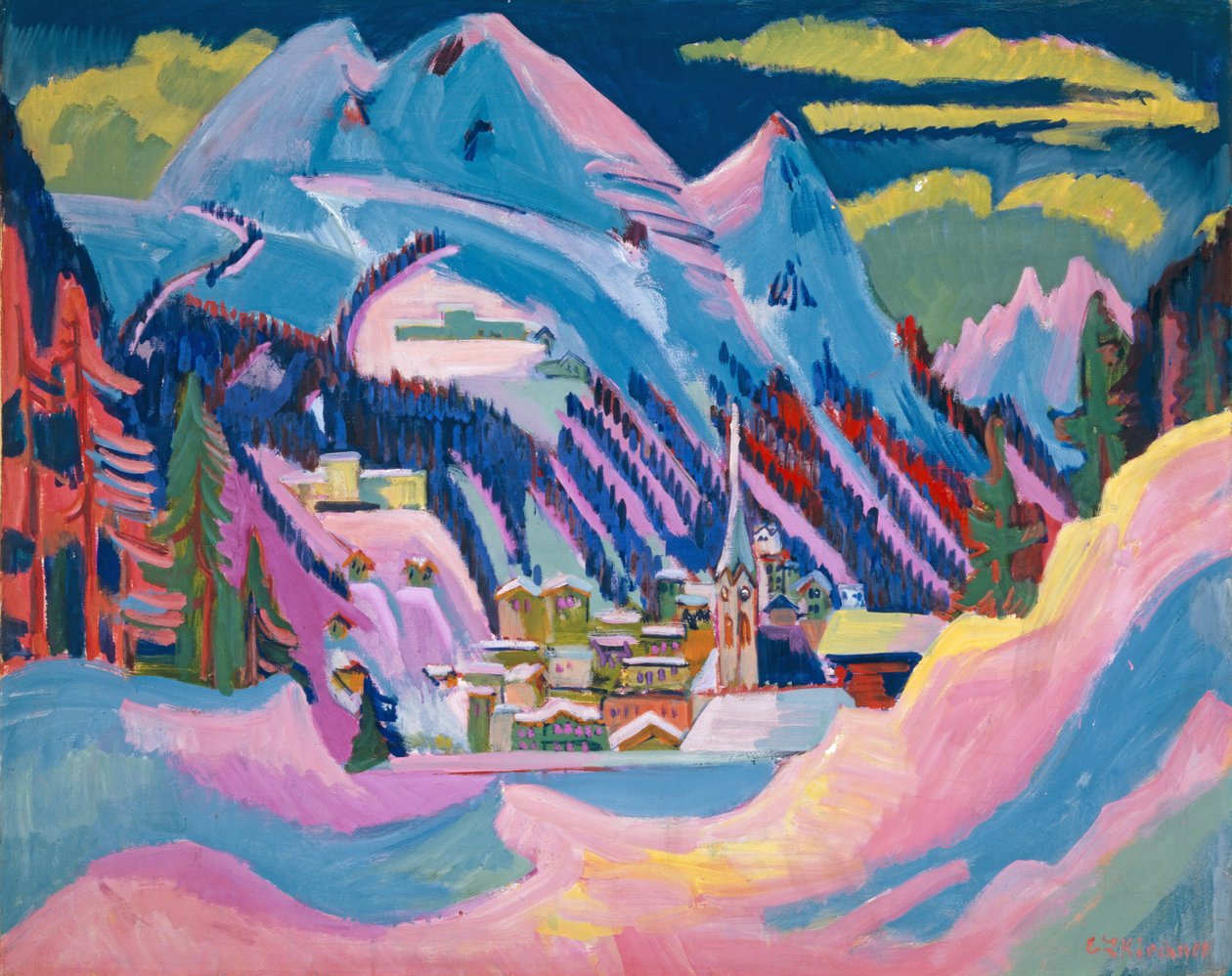 Davos im Winter, 1923 von Ernst Ludwig Kirchner