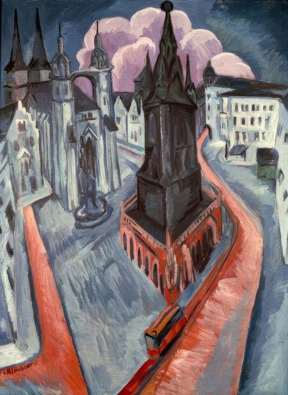 Der Rote Turm in Halle von Ernst Ludwig Kirchner