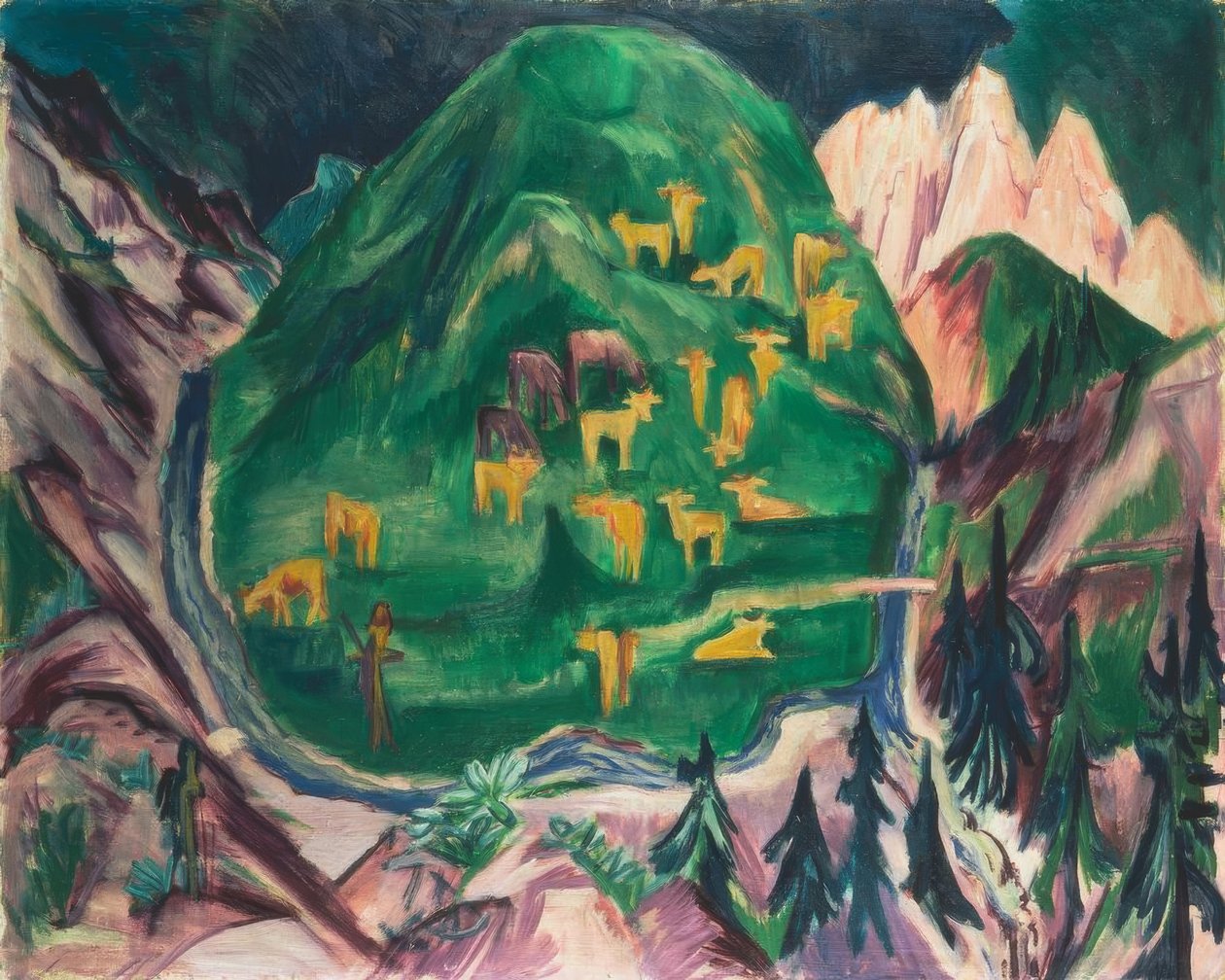 Galtviehweide von Ernst Ludwig Kirchner