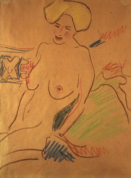 Sitzender Akt, ca. 1907 von Ernst Ludwig Kirchner