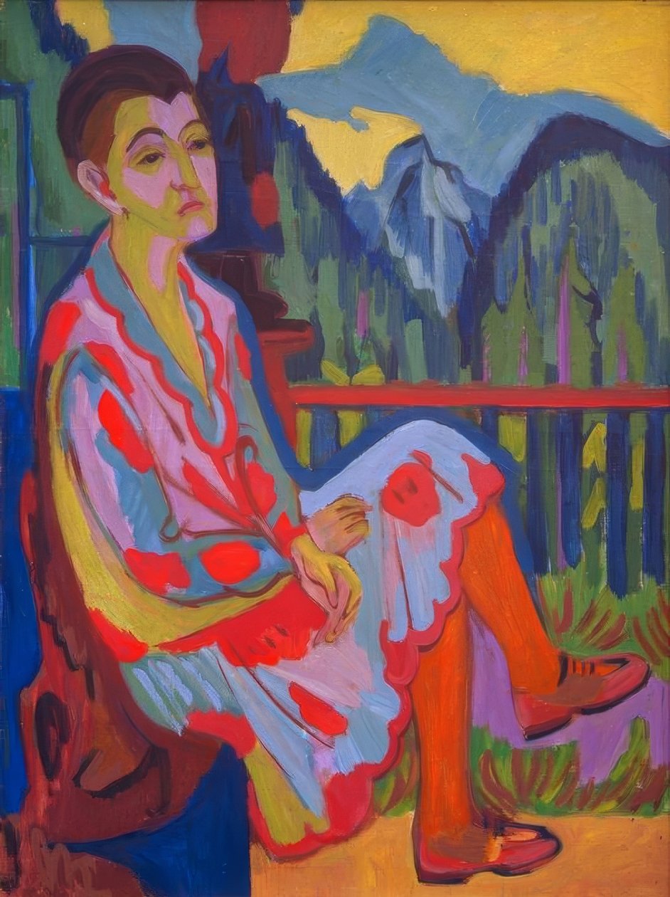 Sitzende Dame (Erna Kirchner) von Ernst Ludwig Kirchner