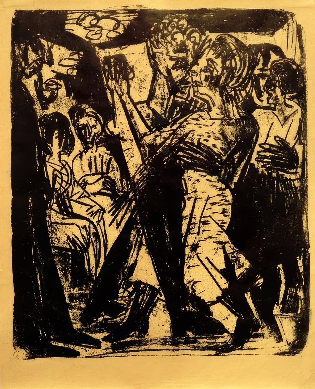 Tanzendes Bauernpaar von Ernst Ludwig Kirchner