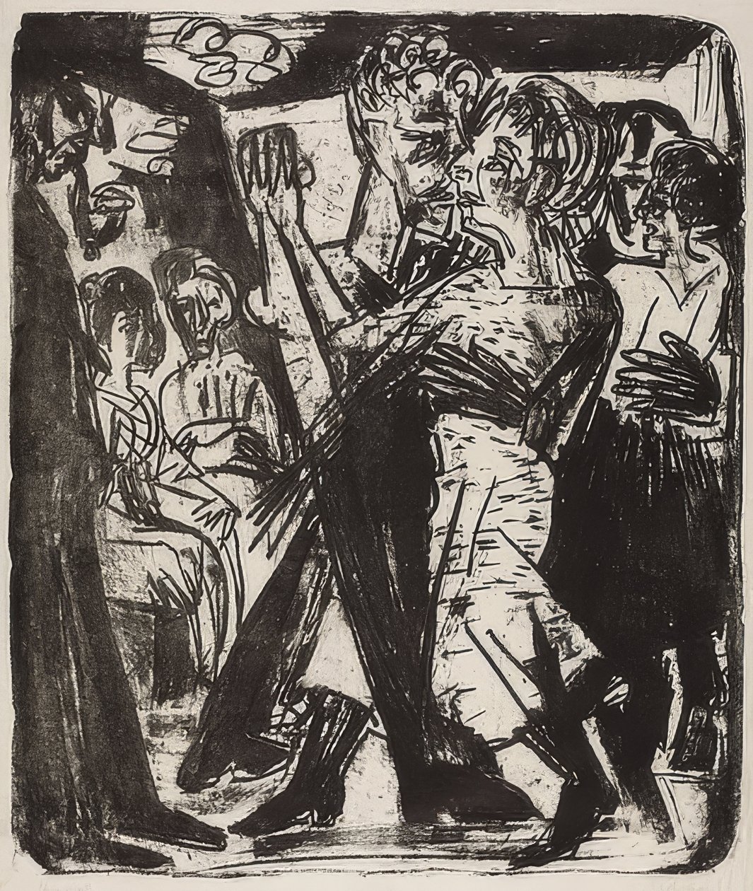 Tanzendes Bauernpaar von Ernst Ludwig Kirchner