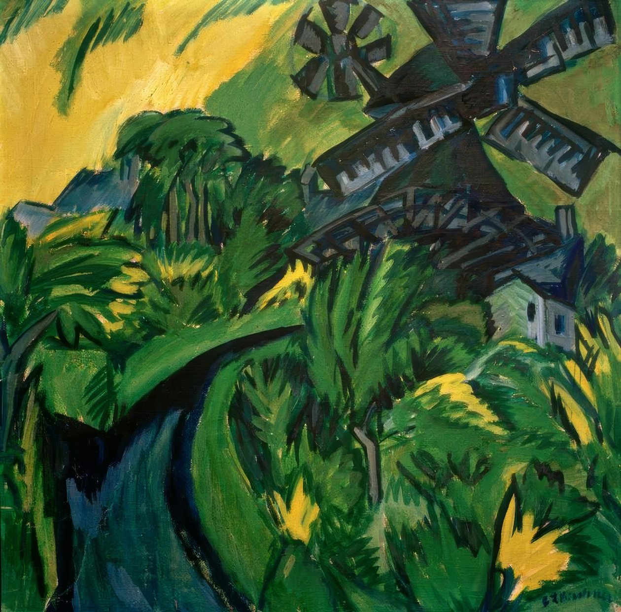 Windmühle auf Fehmarn von Ernst Ludwig Kirchner