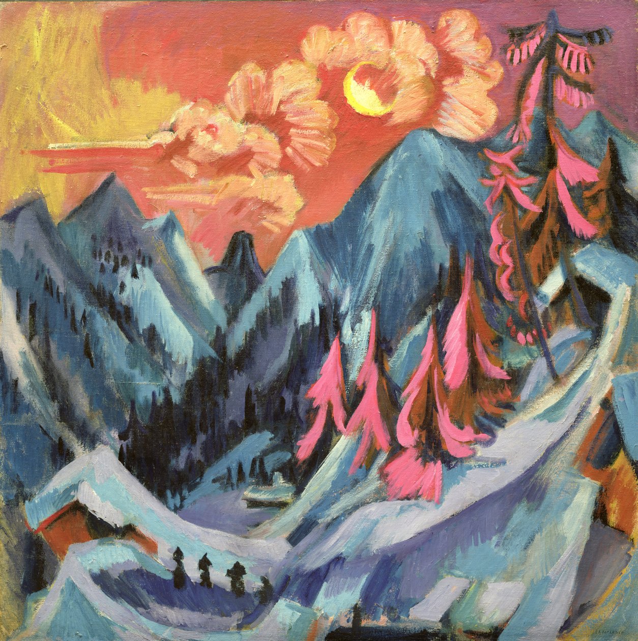 Winterlandschaft im Mondlicht, 1919 von Ernst Ludwig Kirchner