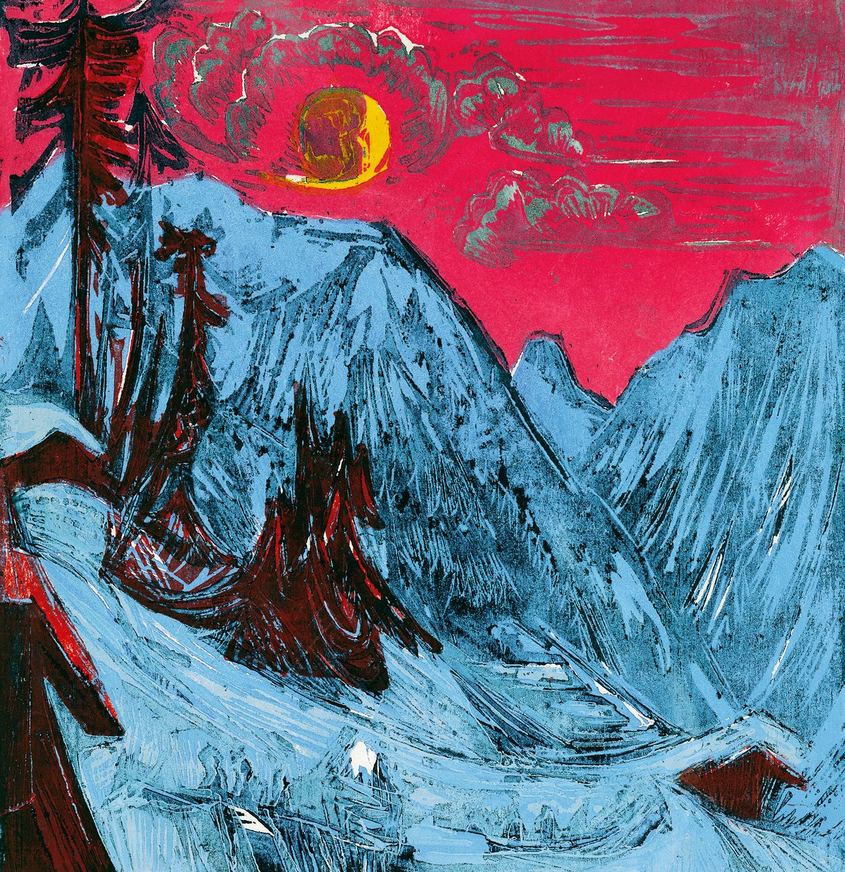 Wintermondnacht von Ernst Ludwig Kirchner