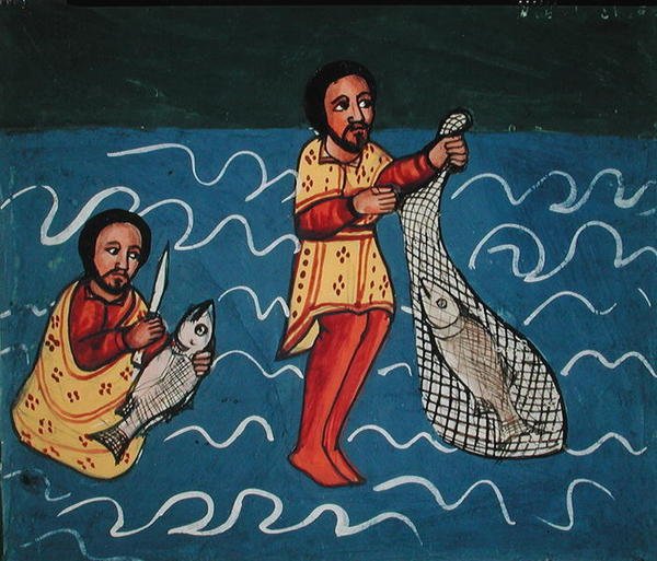 Zwei Fischer von Ethiopian School