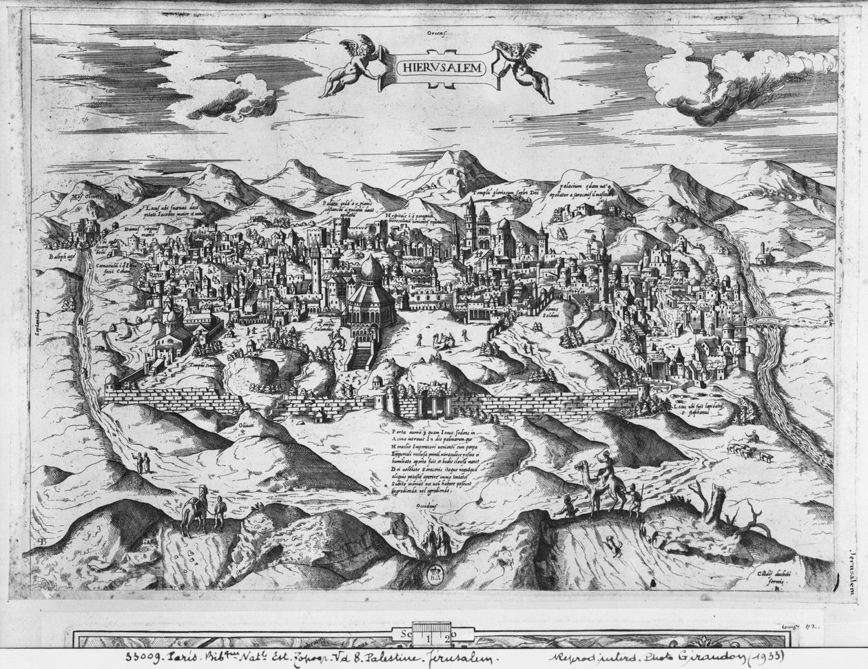 Ansicht von Jerusalem, 1570 von Etienne Duperac