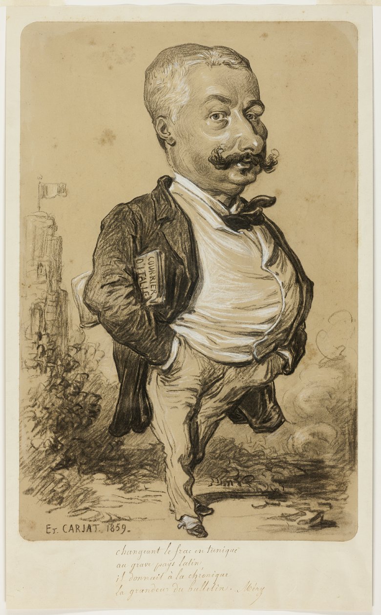 Karikatur eines Mannes von Etienne Carjat
