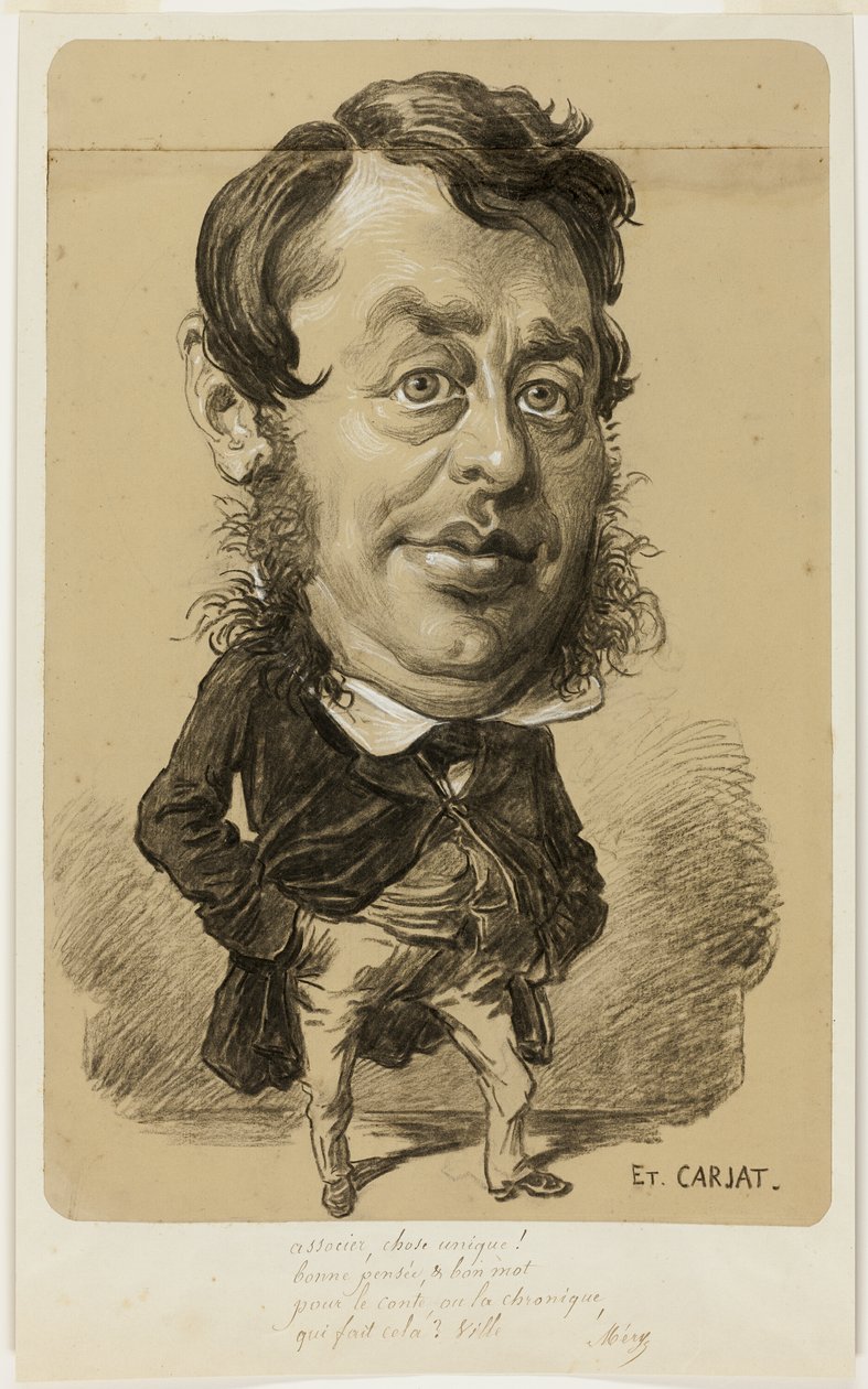 Karikatur eines Mannes von Etienne Carjat