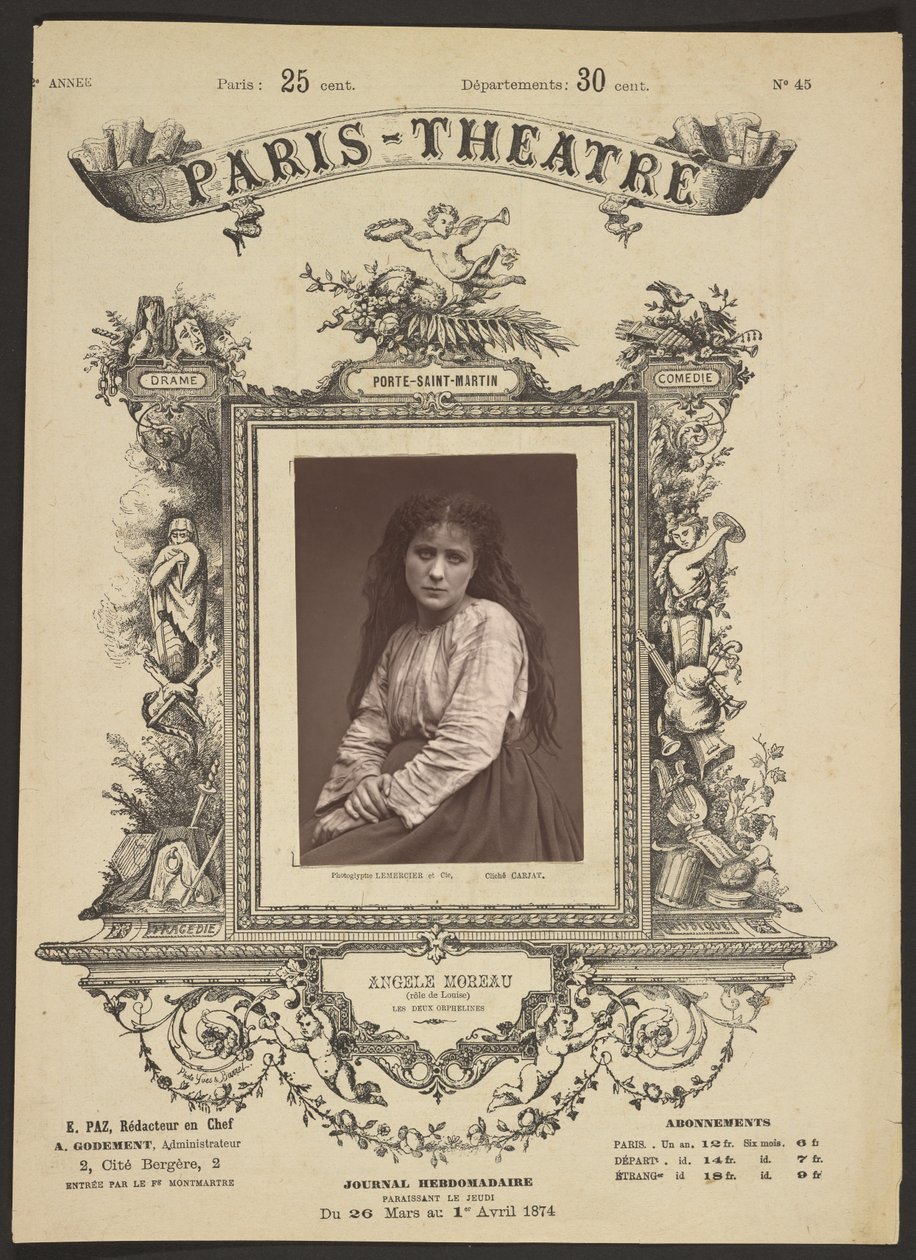 Pariser Theater: Angele Moreau von Etienne Carjat