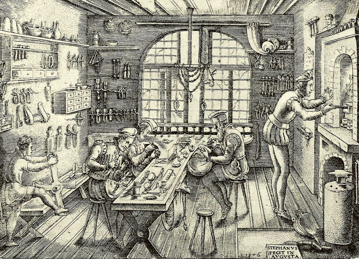 Goldschmiedewerkstatt von Etienne Delaune