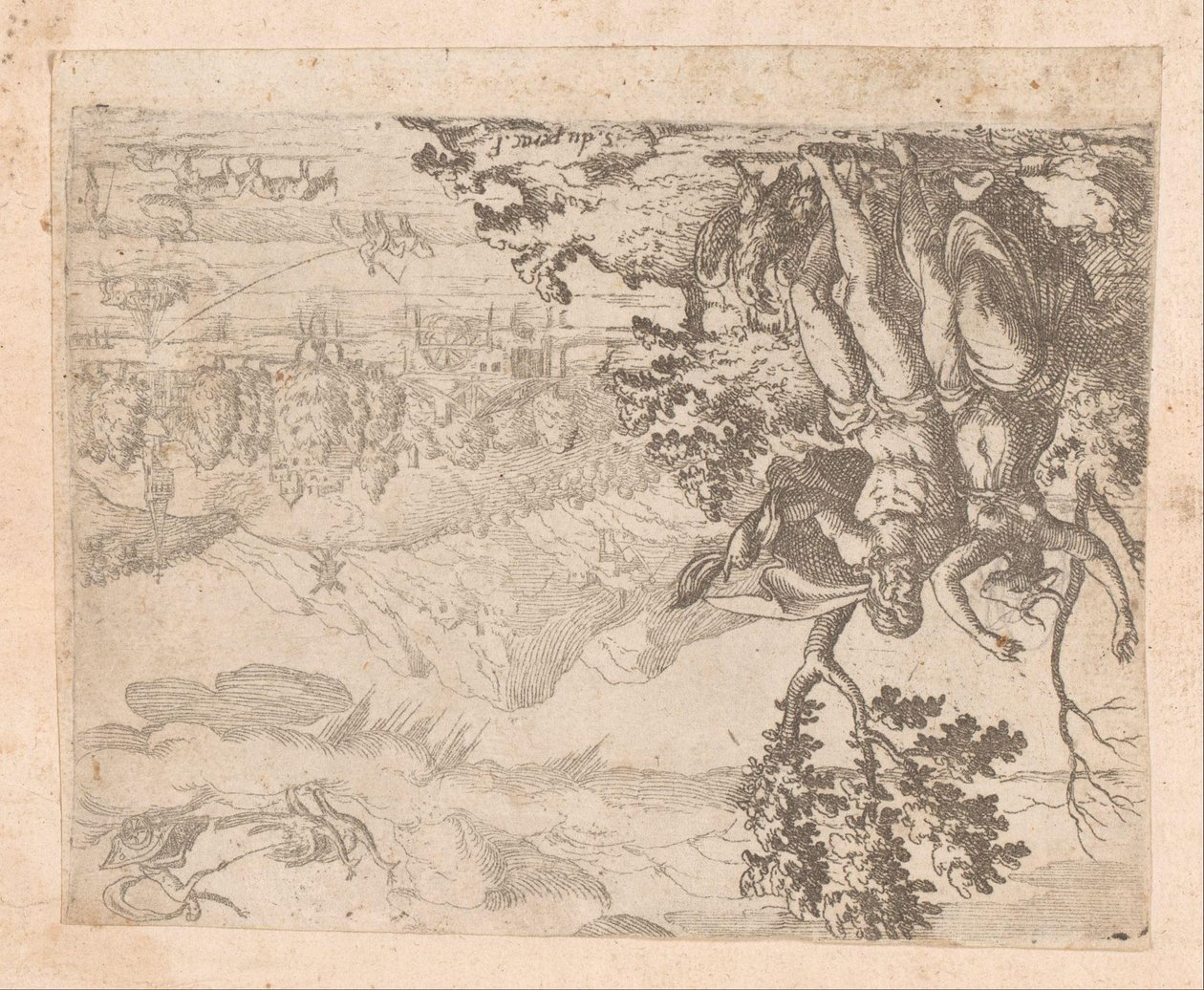 Landschaft mit Merkur, der Argus tötet von Etienne Duperac
