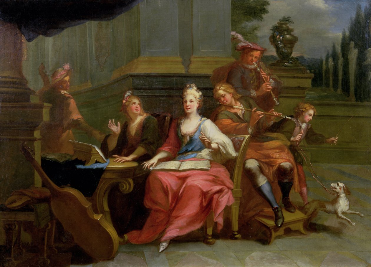 Die Probe (Detail) von Étienne Jeaurat