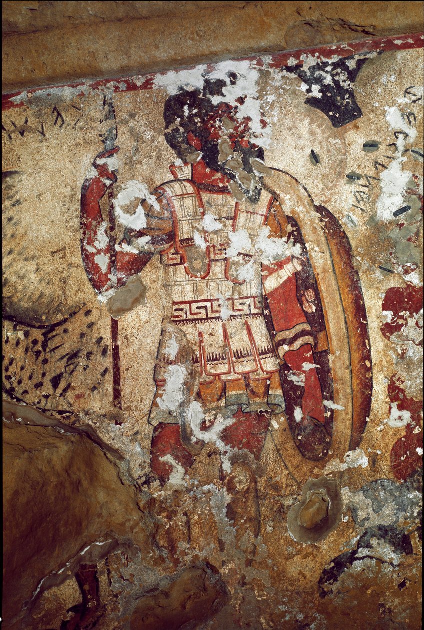 Ein Krieger (Fresko, 4. Jahrhundert v. Chr.) von Etruscan