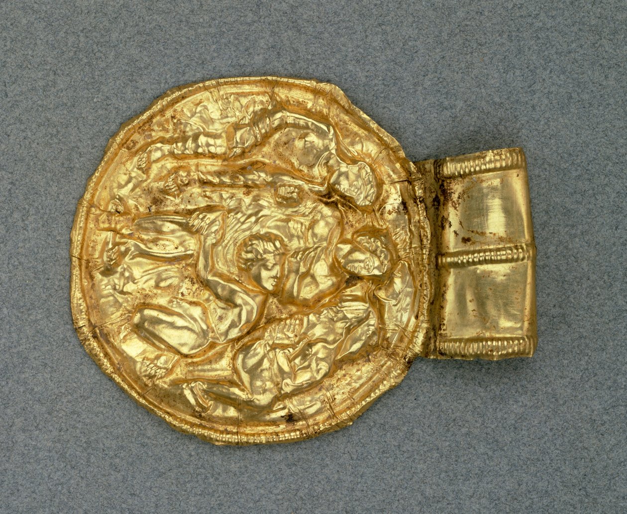 Geprägter Bulla-Anhänger. Etruskische Zivilisation, 4. Jahrhundert v. Chr. von Etruscan