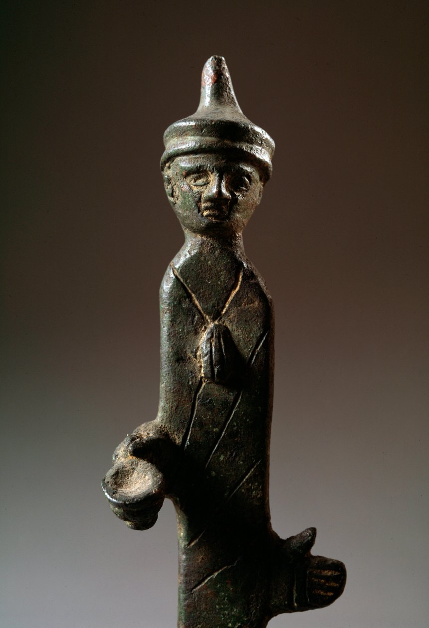 Haruspex, Bronzeskulptur, 3. Jahrhundert v. Chr. von Etruscan Etruscan