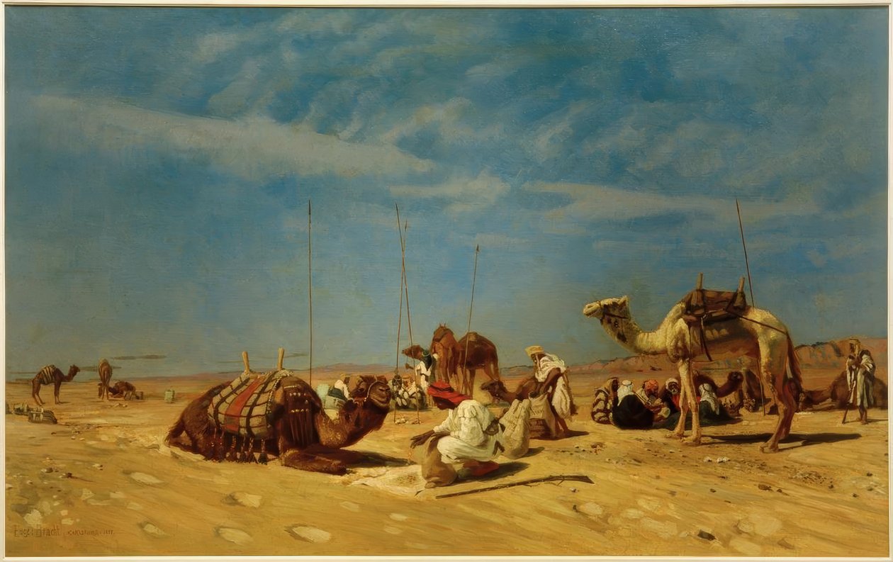 Rast in Araba (Peträisches Arabien) von Eugen Felix Prosper Bracht