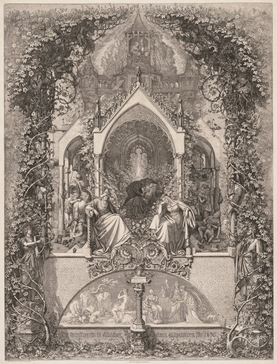 Dornröschen, 1836 von Eugen Napoleon Neureuther