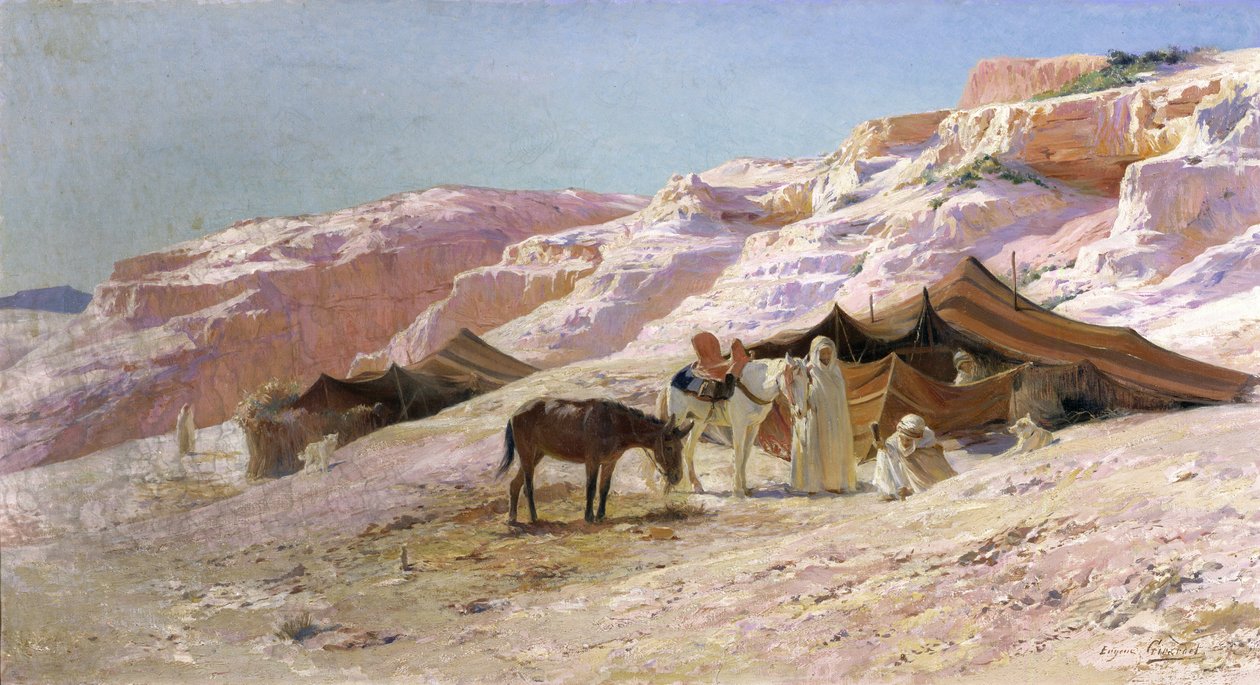 Beduinenlager in den Dünen von Eugene Alexis Girardet