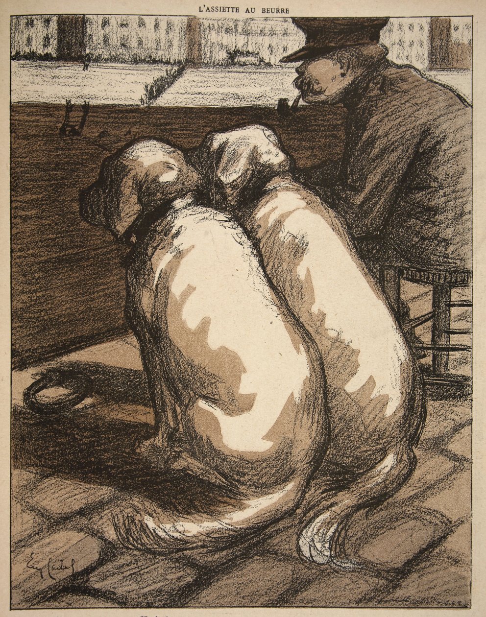 Rettungsschwimmer an der Seine in Paris, Illustration aus 