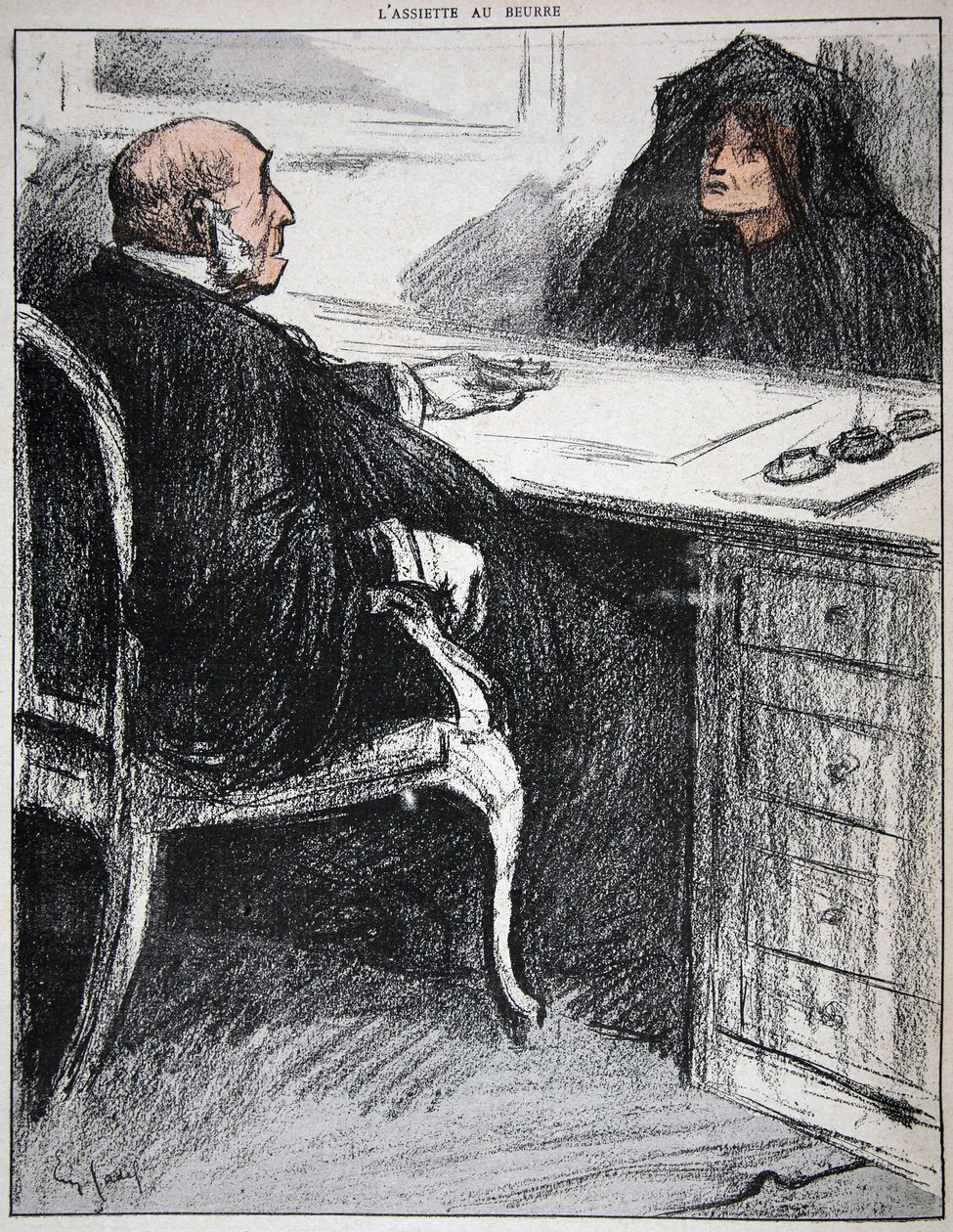 Witwe mit einem Justizbeamten, Illustration aus 