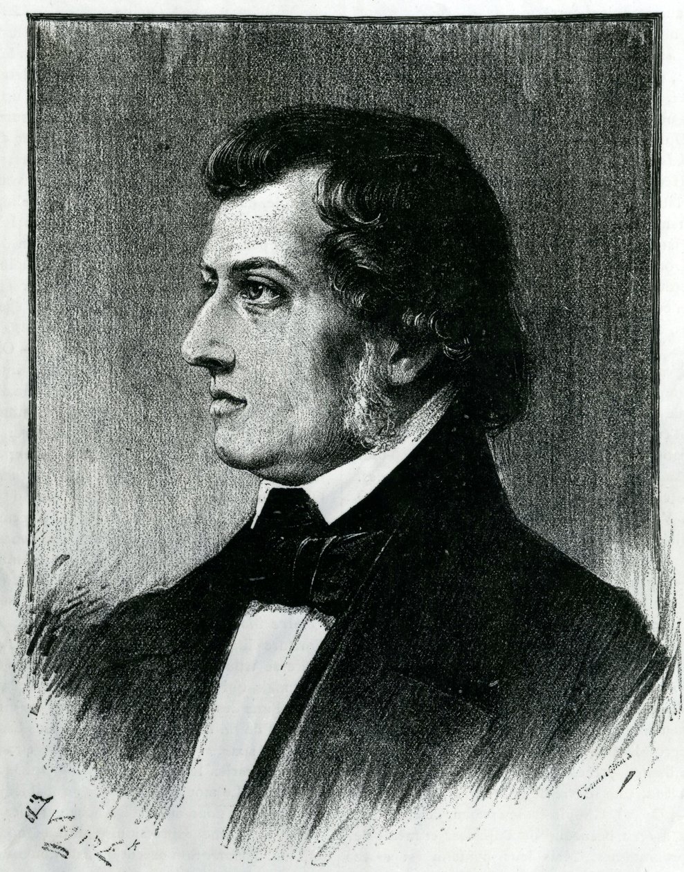 Frédéric Chopin (1810-49) von Ferdinand Victor Eugene Delacroix
