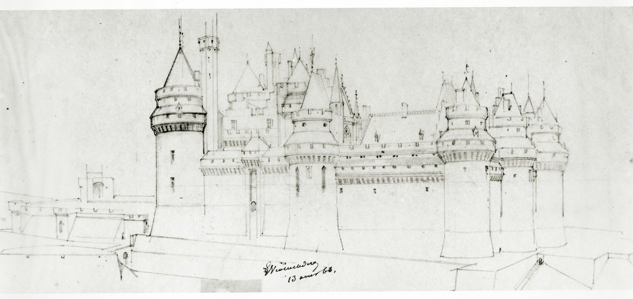 Schloss Pierrefonds, 1866 von Eugene Emmanuel Viollet le Duc