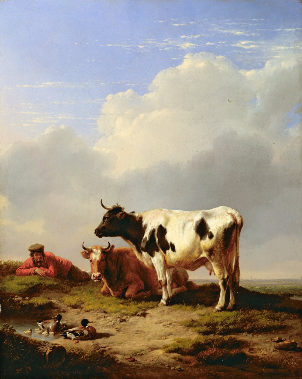 Mittagsruhe, 1847 von Eugene Joseph Verboeckhoven