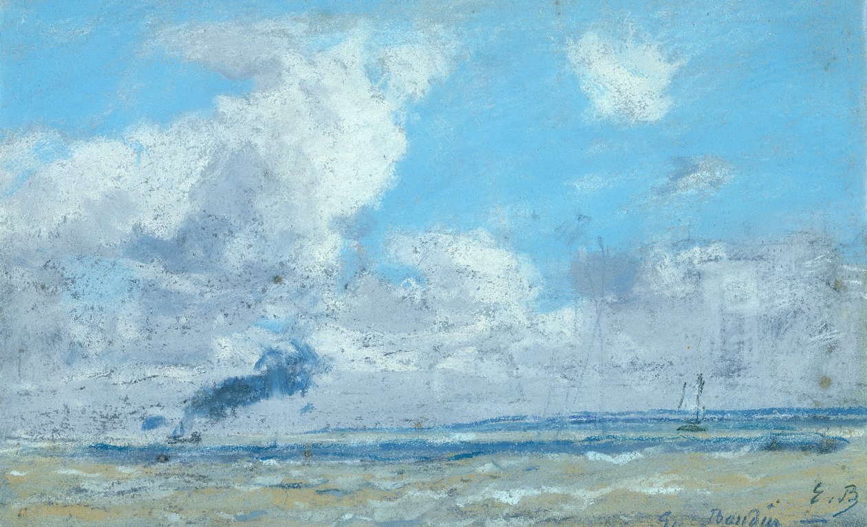 Boot an der Mündung der Seine von Eugene Louis Boudin