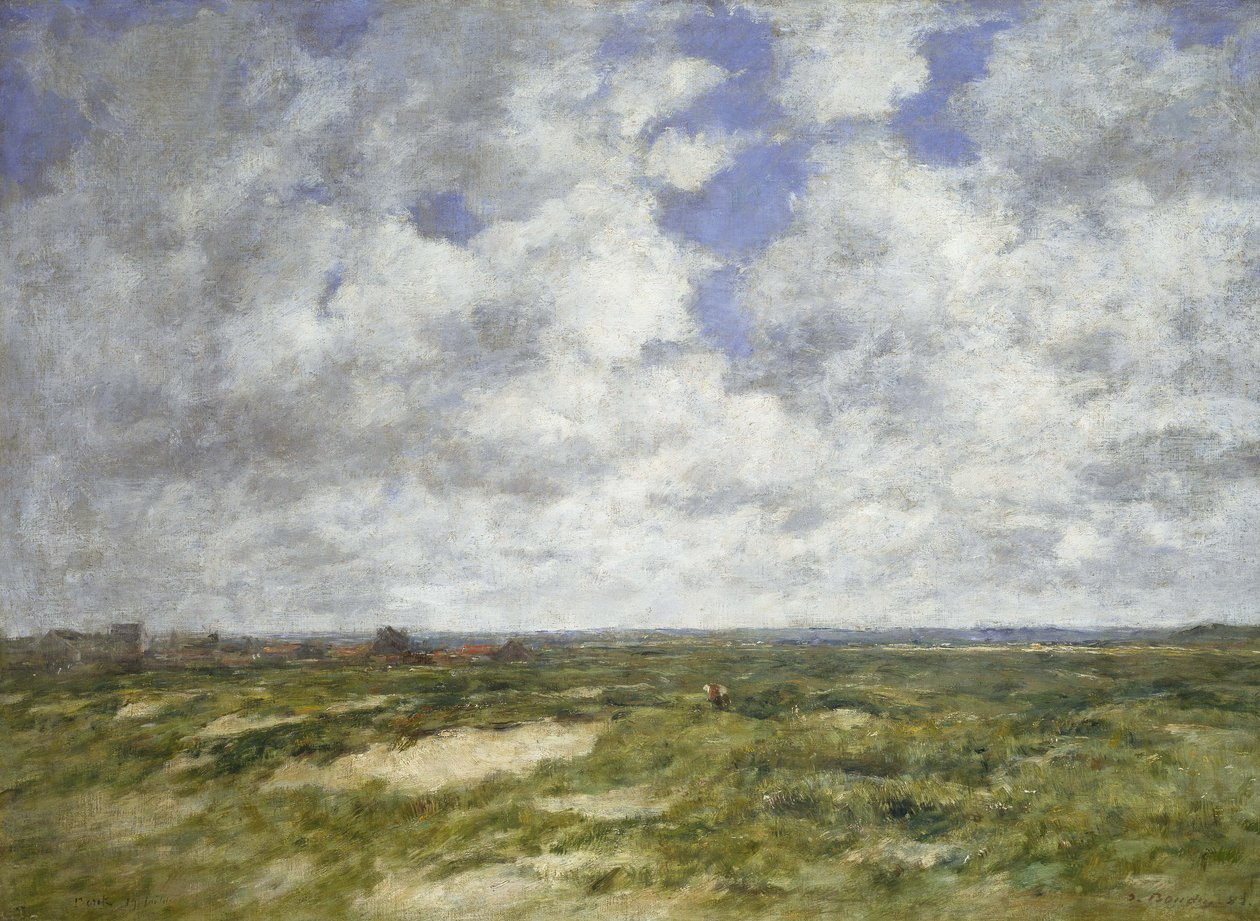 Berck, Wolkige Landschaft, 1882 von Eugene Louis Boudin