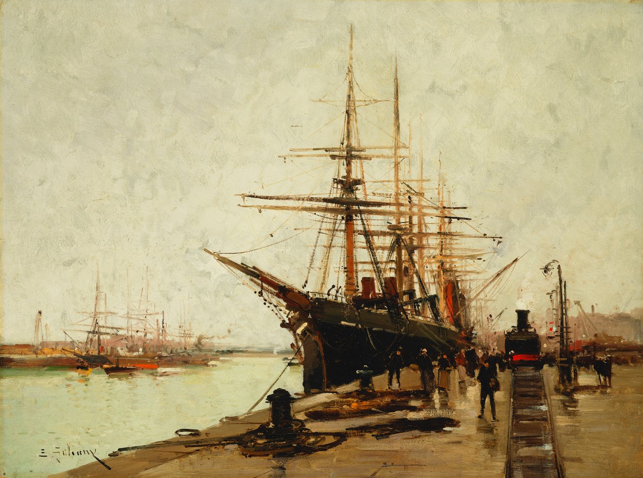 Ein Hafen von Eugene Galien Laloue