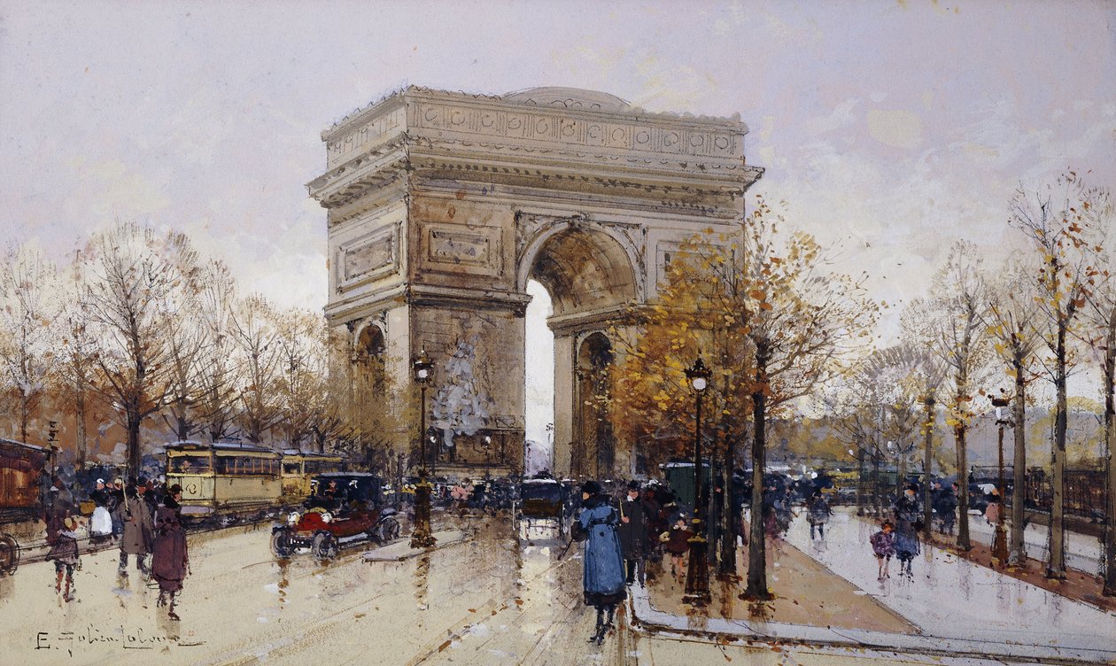 Der Triumphbogen, Paris von Eugene Galien Laloue