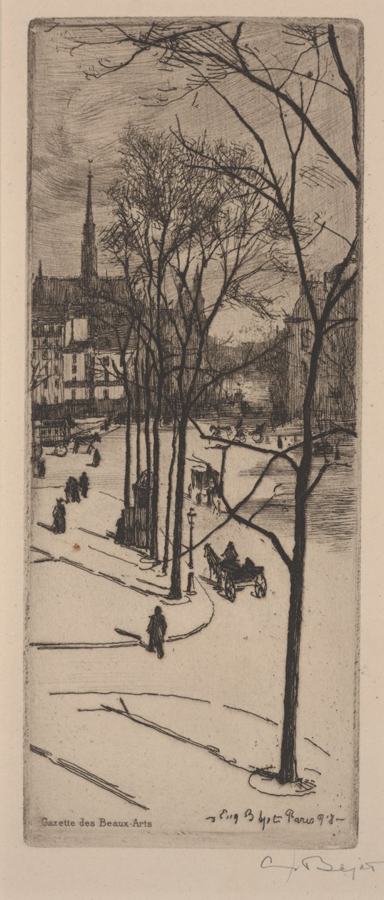 Eine Straße in Paris von Eugene Bejot