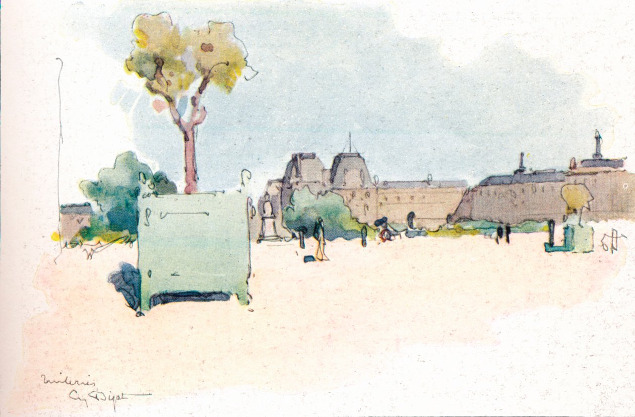 Les Tuileries, 1915 von Eugene Bejot