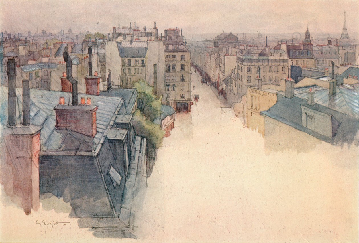 Paris von Montmartre aus gesehen, 1915 von Eugene Bejot
