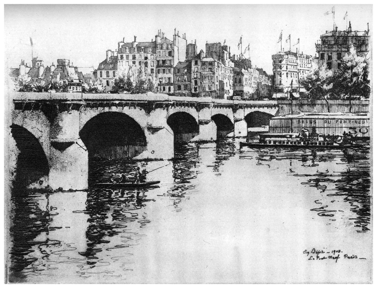 Pont Neuf, ca. 1870-1930, 1924 von Eugene Bejot