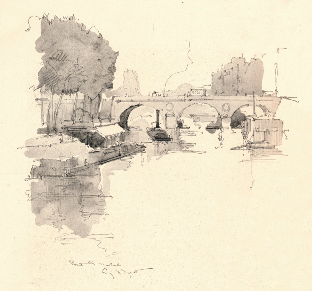Die Pont St Michel, 1915 von Eugene Bejot