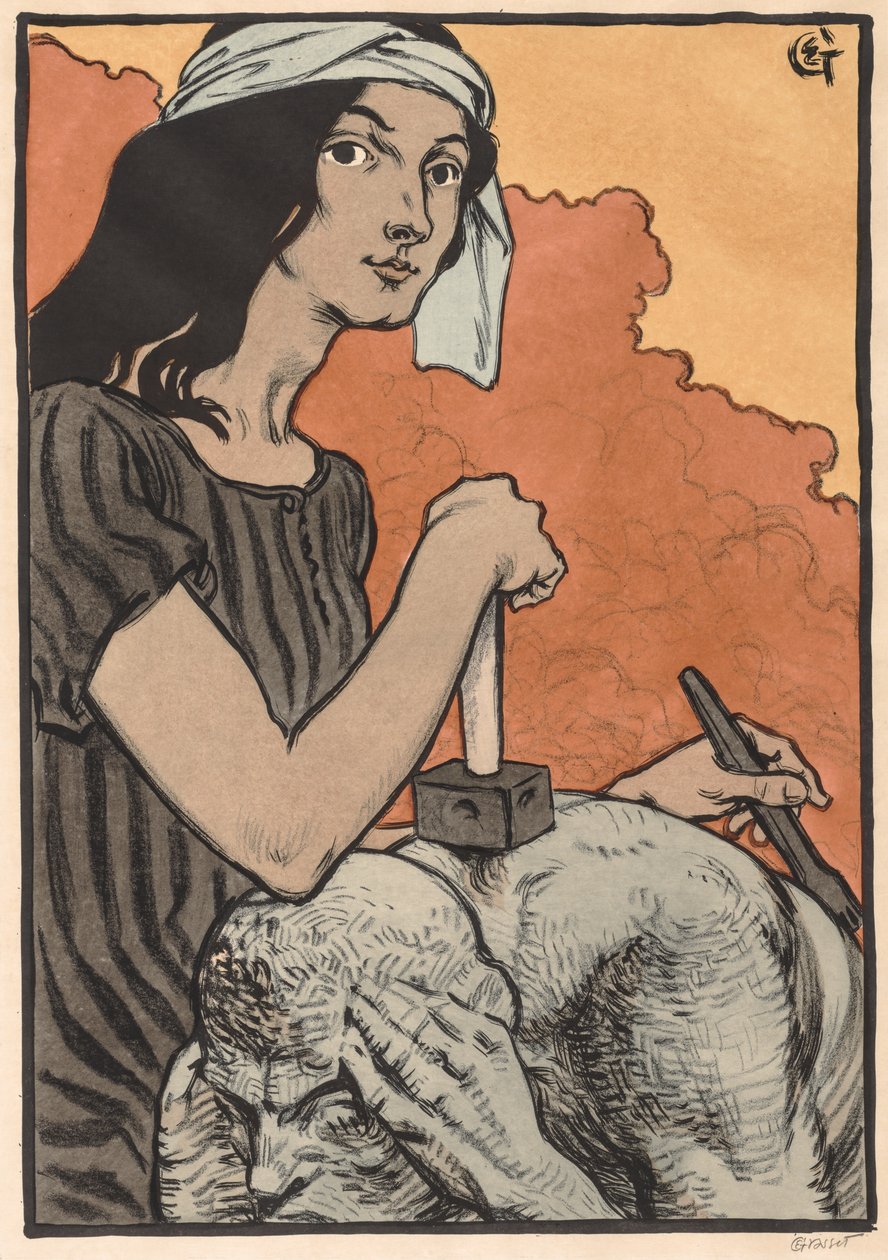 Bildhauerin, 1897 von Eugene Grasset